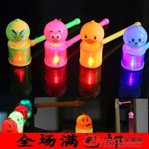 【超市實(shí)體專區(qū)】 夜市 塑料手提發(fā)光led彩虹圈兒童燈籠玩具 地?cái)偀豳u貨源原始圖片3