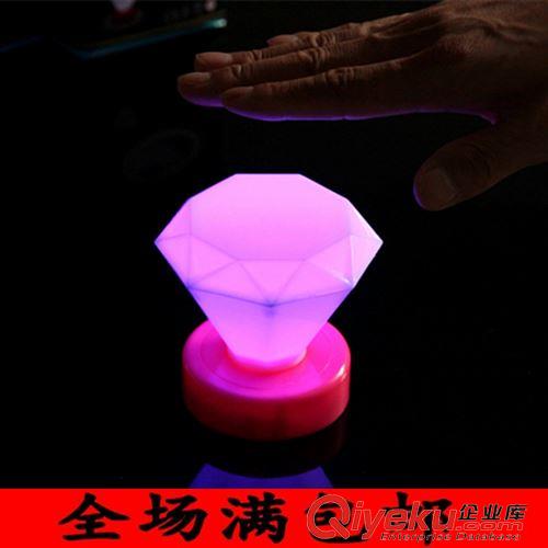 【2元店專區(qū)】 寶石拍拍燈 七彩小夜燈 led發(fā)光創(chuàng)意小夜燈原始圖片2