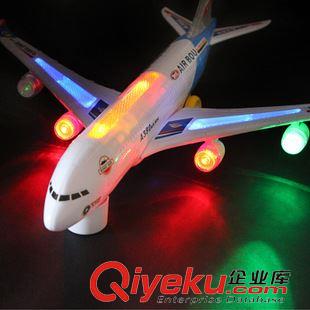 【電動玩具】 帶音樂燈光電動萬向客機 A380大號空中巴士飛機 電動玩具