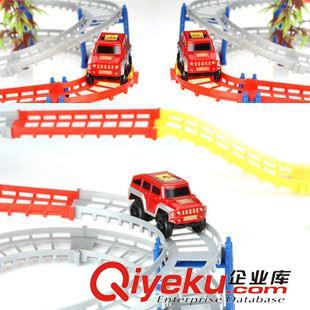 【益智玩具】 【百變軌道王】 空中雜技電動軌道火車 車模型玩具