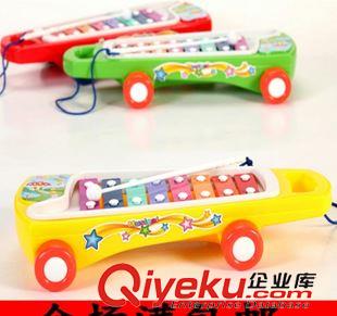 【樂器玩具】 益智玩具 淘寶熱賣兒童塑料拖車琴敲琴嬰幼教具 創(chuàng)意地?cái)偀豳u玩具