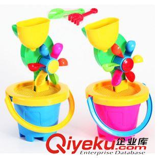 【夏季玩具】 風車桶三件套 兒童大號塑料沙灘玩具套裝 兒童玩具熱賣品原始圖片2