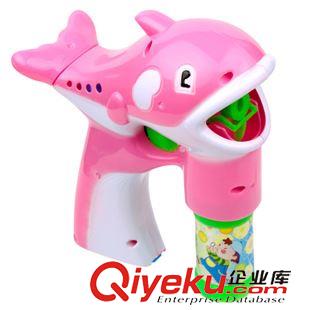發光玩具 【人氣爆款】全自動音樂燈光海豚泡泡槍 配2瓶泡泡水電動地攤玩具原始圖片3
