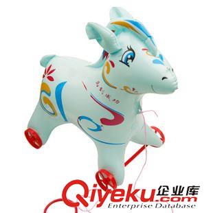 充氣玩具 【小孩看見(jiàn)就要買(mǎi)】?jī)和錃馄へ浲婢?加厚PVC手拉動(dòng)物 充氣玩具