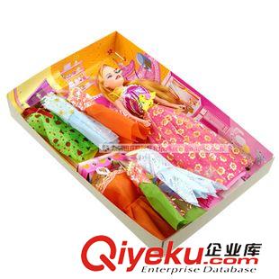 過家家玩具 【tj促銷】禮盒套裝換裝秀 6套換裝巴比娃娃  女孩生日禮品玩具原始圖片2