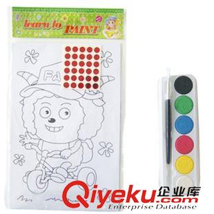 拼圖積木/手工DIY 【小孩哭著要買】W042 兒童顏料涂鴉畫卡 4片裝 益智動手涂鴉畫