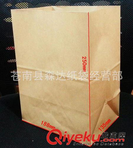 方底袋 面包袋 餐盒飯盒紙袋 外賣打包紙袋 牛皮方底袋 食品紙袋 現(xiàn)貨批發(fā)原始圖片2