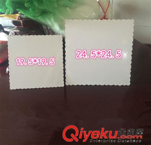 8寸蛋糕墊 旭憬包裝 8寸蛋糕墊方形花邊白卡定制定做原始圖片2