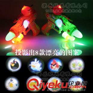 熱銷產(chǎn)品 兒童電動批發(fā)玩具 憤怒小鳥投影槍八音槍閃光槍可以投8個圖案原始圖片3