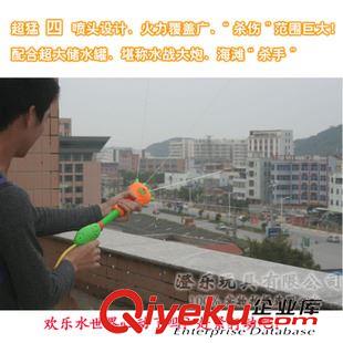 熱銷產(chǎn)品 兒童批發(fā)玩具 抽拉式玩保老虎背包水槍 四噴頭水袋虎背包大號水槍原始圖片3