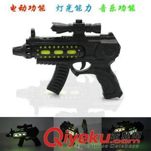 新品展示 廠家直銷 超值新款短型中號沖鋒槍帶語音功能同發光 塑料批發槍原始圖片2
