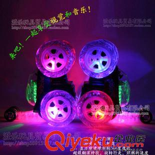 遙控玩具 大號遙控特技翻斗車 酷炫燈光 3首音樂 帶一鍵演示鍵功能 遙控車原始圖片3