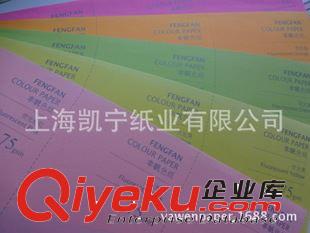 彩色卡紙 供應(yīng)75克原漿熒光紙 熒光色紙?jiān)紙D片2