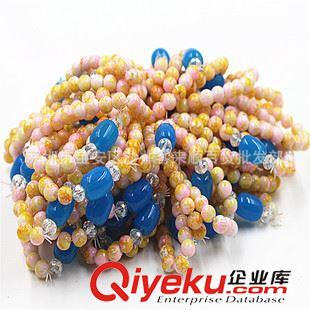 手鏈/腳鏈 義烏小商品 韓版塑料手飾 贈品{zj0}低檔手鏈批發 松石加鉆手鏈