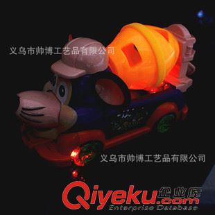 電動(dòng)萬(wàn)向車(chē) 卡通米奇工程車(chē) 萬(wàn)向行走電動(dòng)車(chē) 發(fā)光音樂(lè)玩具車(chē) 地?cái)傌浽磁l(fā)原始圖片2