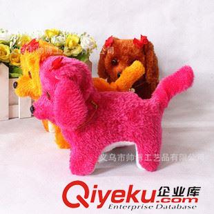 電動(dòng)倒退狗 帶蝴蝶結(jié)2燈電動(dòng)狗 前進(jìn)倒退狗 毛絨倒退狗玩具 地?cái)偀豳u玩具原始圖片2