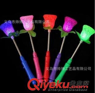 閃光棒 米粒閃光棒 玫瑰花/五角星/愛心熒光棒 七彩電子彈簧棒 地攤熱賣原始圖片2