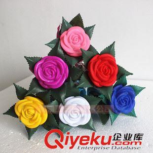 小夜燈  發(fā)光枝條玫瑰花 LED玫瑰花束燈 創(chuàng)意禮品仿真花 七夕情人節(jié)禮物