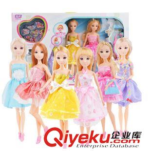 2015-6月新品 3249女孩益智玩具12關(guān)節(jié)芭比娃娃帶串珠兒童過家家DIY芭芘套裝