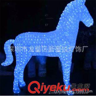 LED滴膠動物造型燈 寬：2米，長：5米雙馬拉車、3D滴塑造型燈、直銷