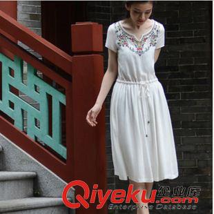連衣裙1 2015新款韓版無袖碎花雪紡連衣裙波西米亞裙度假沙灘