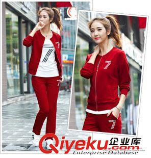 休閑運(yùn)動(dòng)套裝 新品2015秋裝運(yùn)動(dòng)套裝女裝韓版休閑裝大碼長(zhǎng)袖長(zhǎng)褲三件套原始圖片3