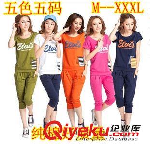 休閑運(yùn)動(dòng)套裝 新款韓版休閑套裝女夏裝運(yùn)動(dòng)服時(shí)尚短袖七分褲夏季運(yùn)動(dòng)套裝66680原始圖片2