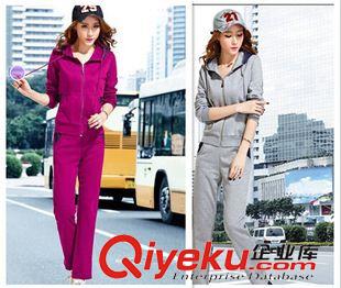 休閑運動套裝 2015秋冬新品休閑套裝韓版女士時尚三件套修身運動服套裝