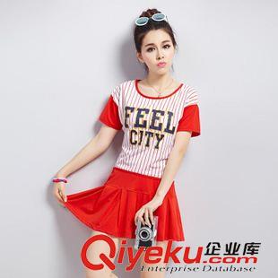 夏季運動套裝專區 夏季新款女士短袖套裝裙子兩件套 休閑運動套裝女186381014原始圖片2