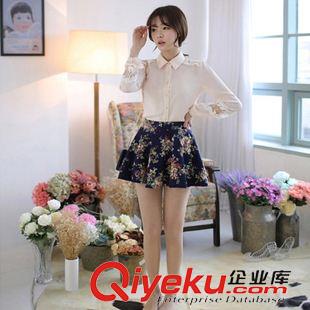 2015.08.01新品 韓國拍107885002#雪紡衫年秋裝新款修身襯衫女長袖打底襯衣原始圖片2