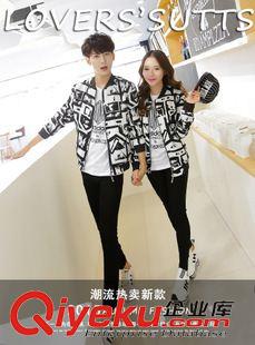 2015.08.18新品 2015秋冬新款情侶棒球服個(gè)性原宿風(fēng)立領(lǐng)開衫潮流長(zhǎng)袖外套 班服原始圖片2