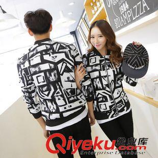 2015.08.18新品 2015秋冬新款情侶棒球服個(gè)性原宿風(fēng)立領(lǐng)開衫潮流長(zhǎng)袖外套 班服原始圖片3