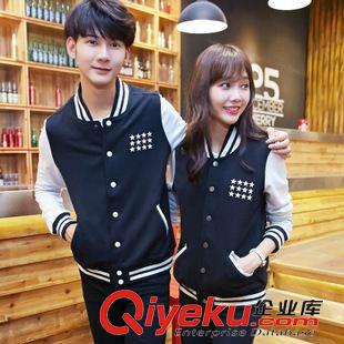 2015.08.22新品 2015秋裝新款大碼情侶裝男女學生班服韓版圓領寬松情侶棒球服外套原始圖片3