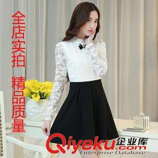 2015.08.25新品 2015韓版女裝春裝新款加厚毛呢長袖連衣裙修身打底連衣裙C099806