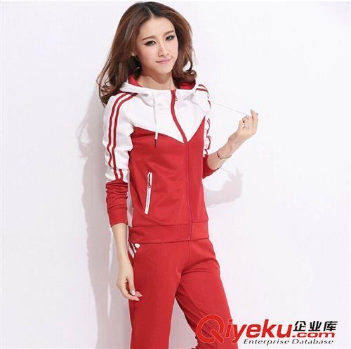 運動套裝 2014秋季新品 時尚休閑套裝秋 運動服女套裝 實物拍攝原始圖片2