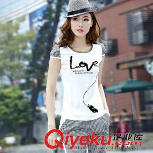 未分類 2015夏裝新款純棉大碼短袖運動套裝格子休閑套裝女顯瘦原始圖片2