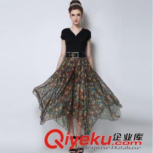 6月新款已出貨 2015夏季歐美新款雪紡闊腿褲純色七分褲氣質不規則褲裙