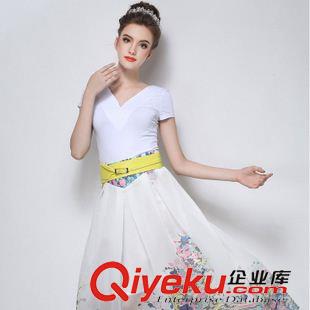 6月新款已出貨 2015夏季歐美新款雪紡碎花半身裙氣質修身高腰不規則中裙