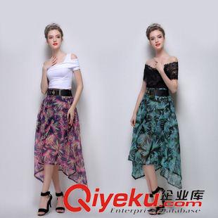 5月歐美新款 2015夏裝歐美新款高腰波點闊腿褲百搭雪紡褲裙大碼女褲