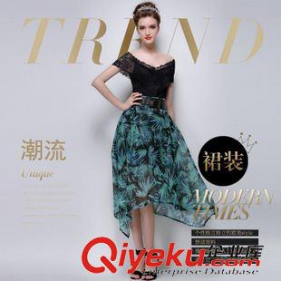 5月歐美新款 歐洲站2015夏季歐美新款花色雪紡半身裙時(shí)尚大擺不規(guī)則裙子原始圖片3