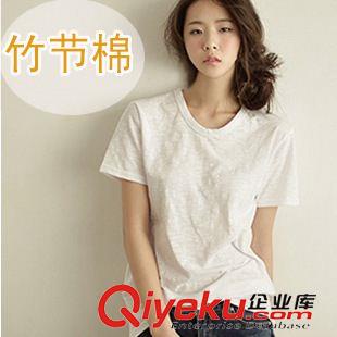 2015夏季T恤 2015夏裝短袖女t恤寬松韓版大碼女裝純棉圓領(lǐng)純色上衣T恤