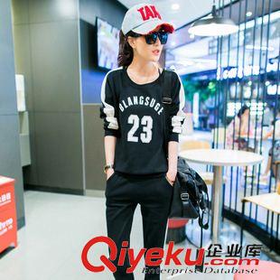 8月下期 2015秋裝新款韓版休閑運(yùn)動(dòng)套裝女長(zhǎng)袖衛(wèi)衣運(yùn)動(dòng)服休閑兩件套 潮原始圖片2