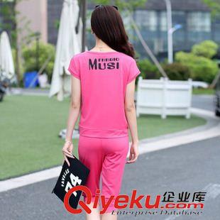 套裝 2015新款胖mm夏裝大碼女裝韓版休閑運(yùn)動(dòng)套裝女款 廠家直銷原始圖片3