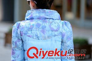 第三波 廠家批發(fā)2015冬季羽絨棉服女 韓版?zhèn)€性印花百搭顯瘦立領(lǐng)棉上衣原始圖片3