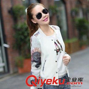 七月上旬上新 實拍早秋新款棒球服外套女 韓版?zhèn)€性印花長袖修身百搭夾克上衣潮原始圖片3