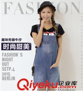 背帶裙 韓國(guó)代購夏裝新款連衣裙女 韓范寬松百搭全棉水洗牛仔背帶裙潮原始圖片2