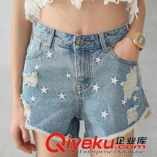 短褲/熱褲 {zx1}歐美風(fēng) 夏季花褲子 短褲卷邊褲子休閑 花褲熱褲