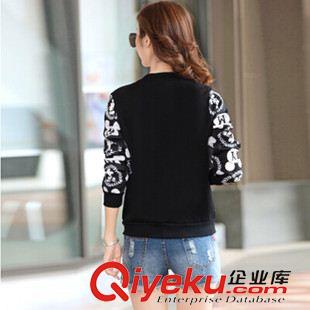 棒球服 夾克外套系列 早秋2015新款棒球服女 韓版個性印花立領顯瘦百搭夾克衫外套潮原始圖片2