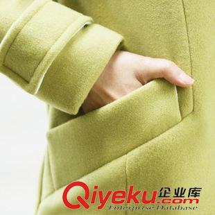 毛呢外套 2015秋冬裝韓版大碼女裝連帽毛呢外套女中長款斗篷呢子大衣原始圖片2