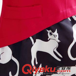 長袖 2015秋冬學(xué)院風(fēng)蝴蝶結(jié)胸花顯瘦娃娃領(lǐng)假兩件長袖時尚連衣裙打底裙原始圖片3